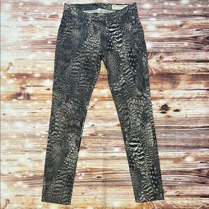 Rag & Bone Jeans 27 Skinny Leggings Feather Animal Print Stretch Soft Denim